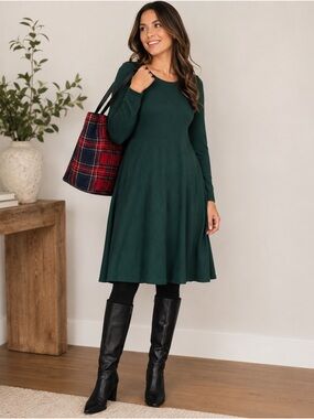 J. Jill NWT Long Sleeve Evergreen Lightweight Sweater Dress Women’s XL Cozy